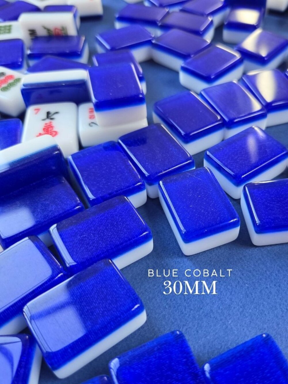 American Mah Jongg Tiles - Blue Cobalt (30MM)